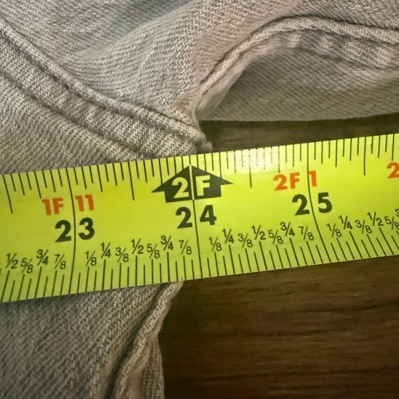 Levis Premium Mens Grey Denim Flannel Lined Trucker Jacket Size L Large Grey - Picture 10 of 10